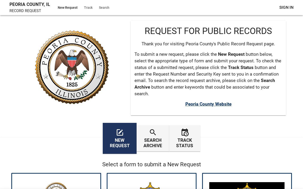 Peoria residents directory FOIA portal
