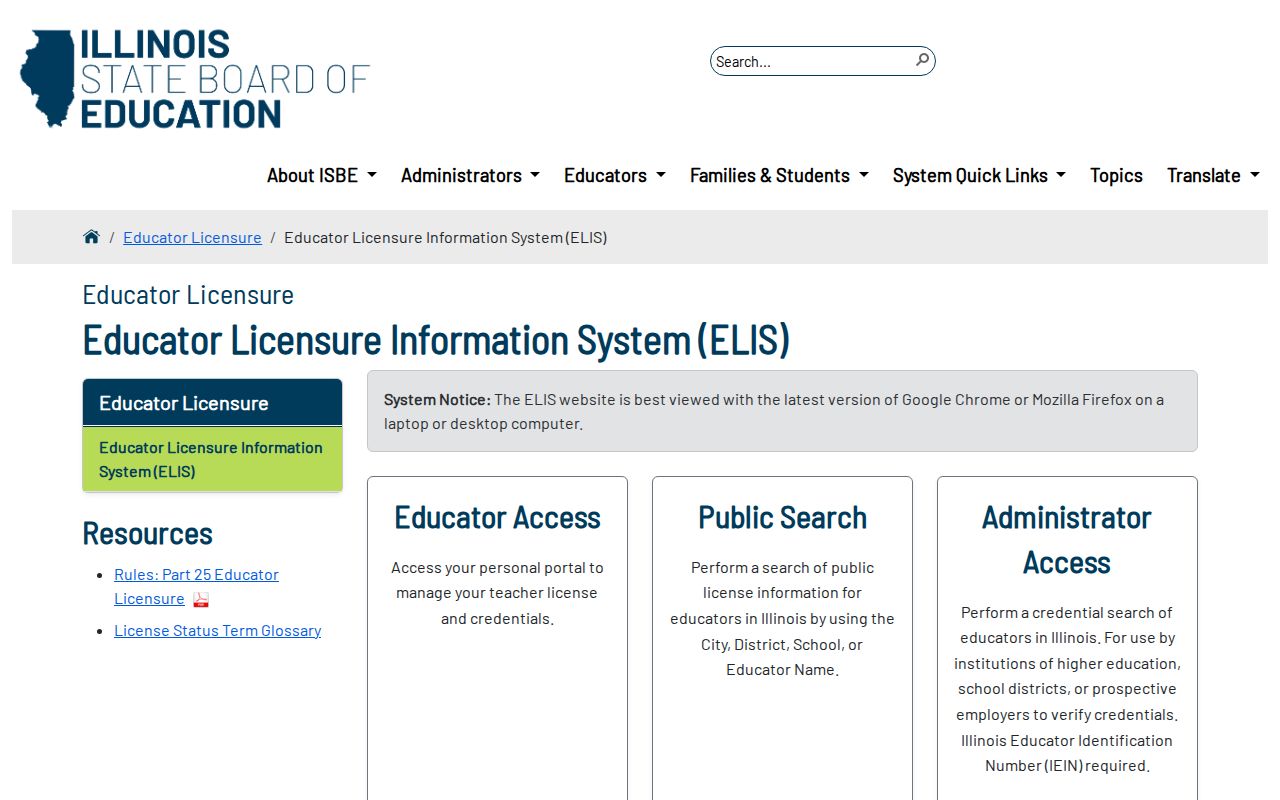 Peoria resident lookup professional credential search